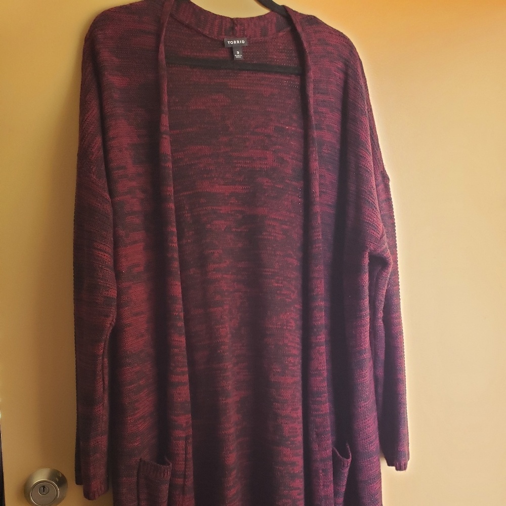 Torrid Red Long Sweater